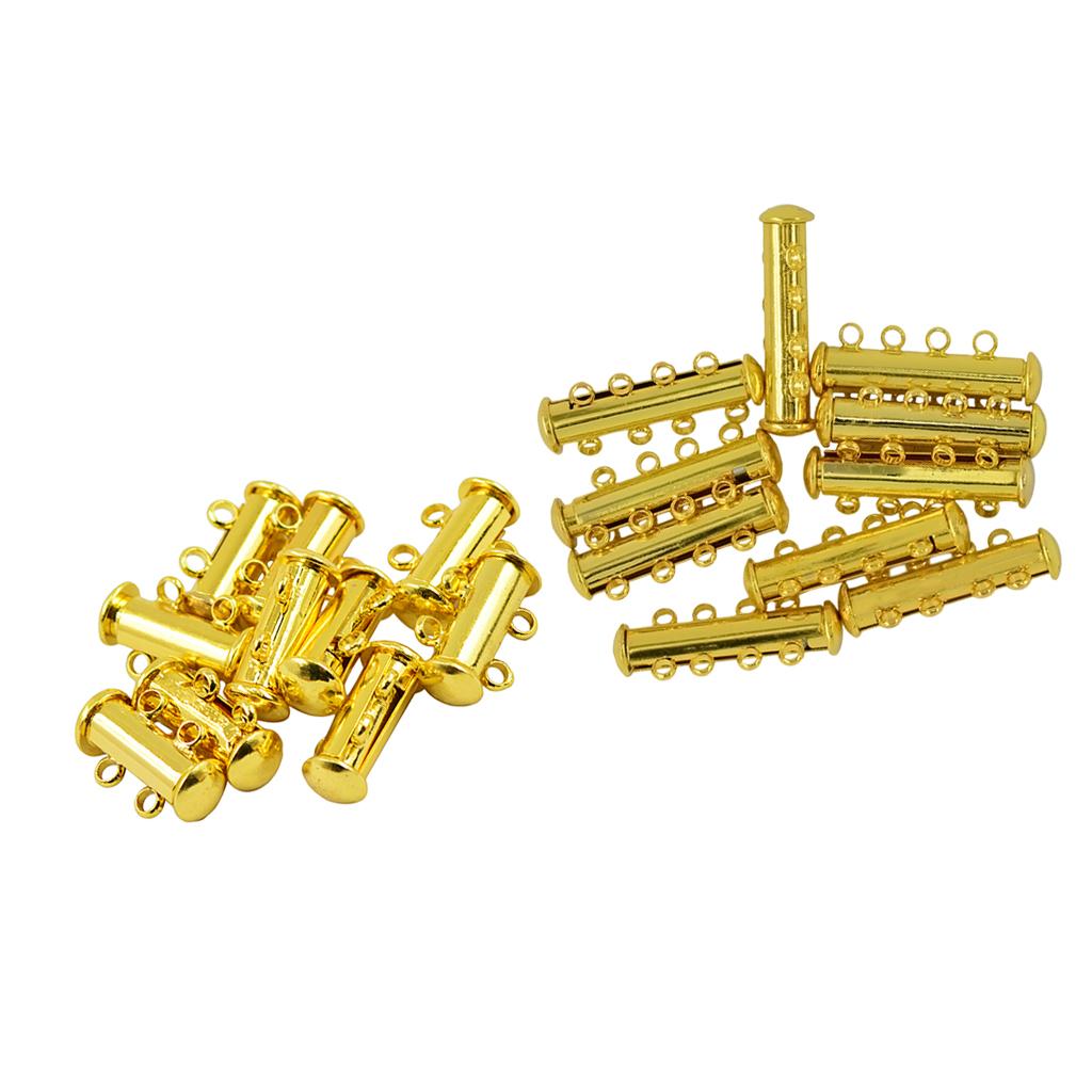 20 Sets Multi Strand Slide Magnetic Clasps DIY Jewelry 4 Strand and 2 Strand