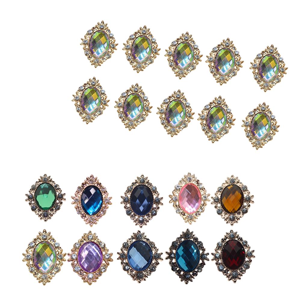 20Pcs Rhinestone Cabochons Flat Back Embellishments Wedding Phone Decoration
