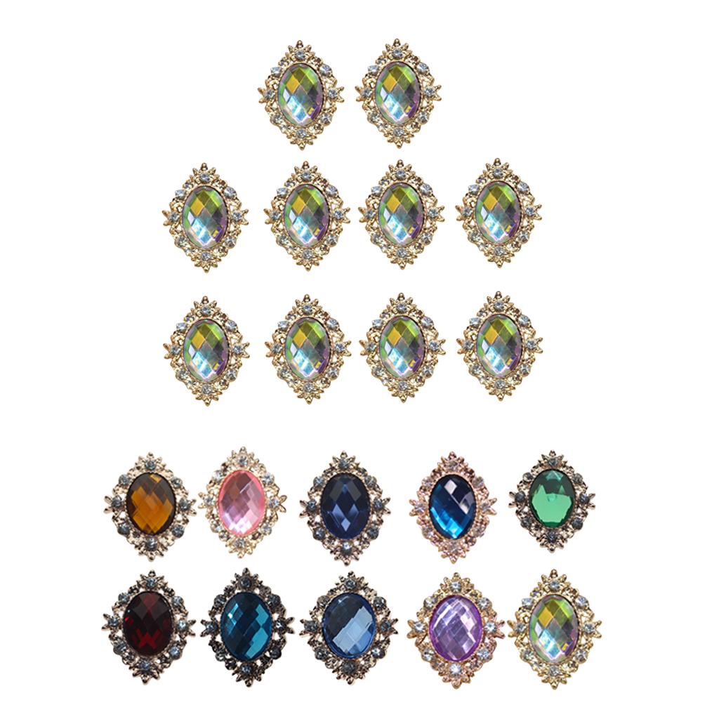 20Pcs Rhinestone Cabochons Flat Back Embellishments Wedding Phone Decoration