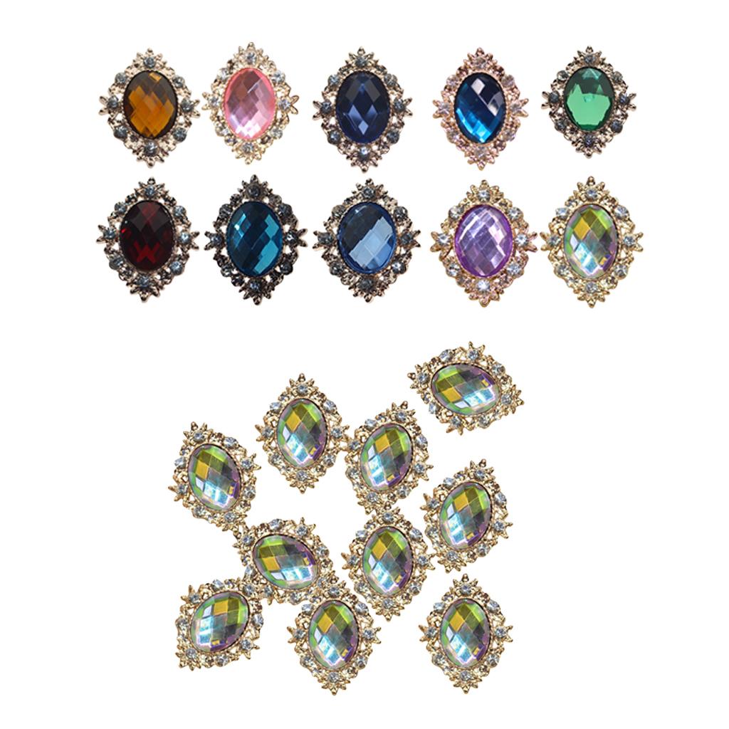 20Pcs Rhinestone Cabochons Flat Back Embellishments Wedding Phone Decoration