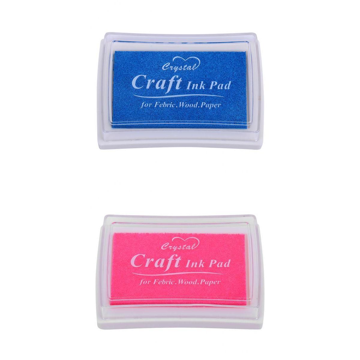 2 Pcs Ink Pad Stamp Korea Stationery DIY Crafts Cardmaking for Paper Fabric