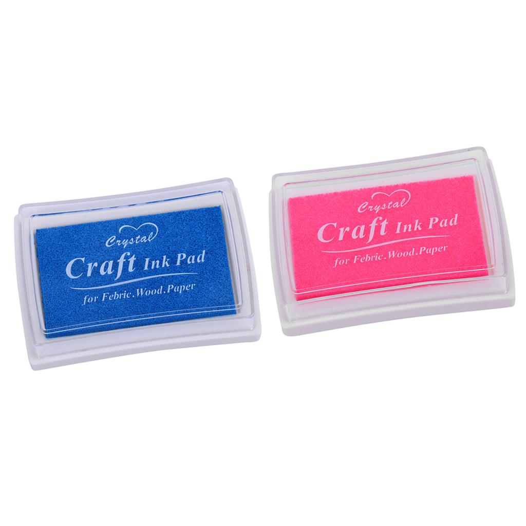 2 Pcs Ink Pad Stamp Korea Stationery DIY Crafts Cardmaking for Paper Fabric