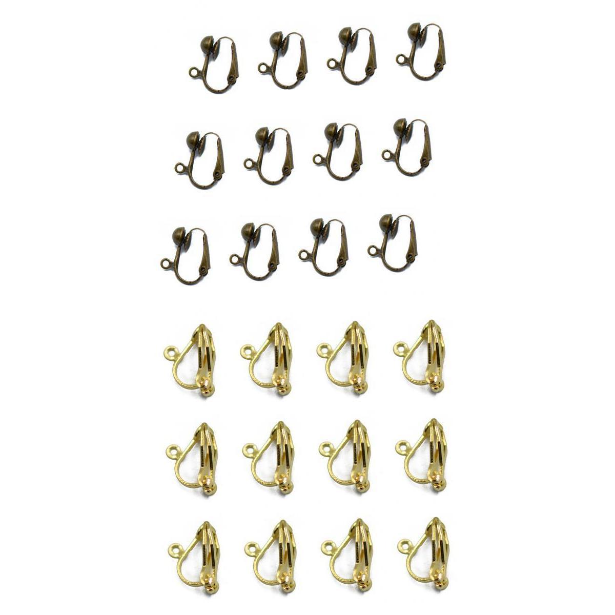 12 Pairs Clip On Earring Findings Hook Lever Back Hoop Earring DIY Accessory