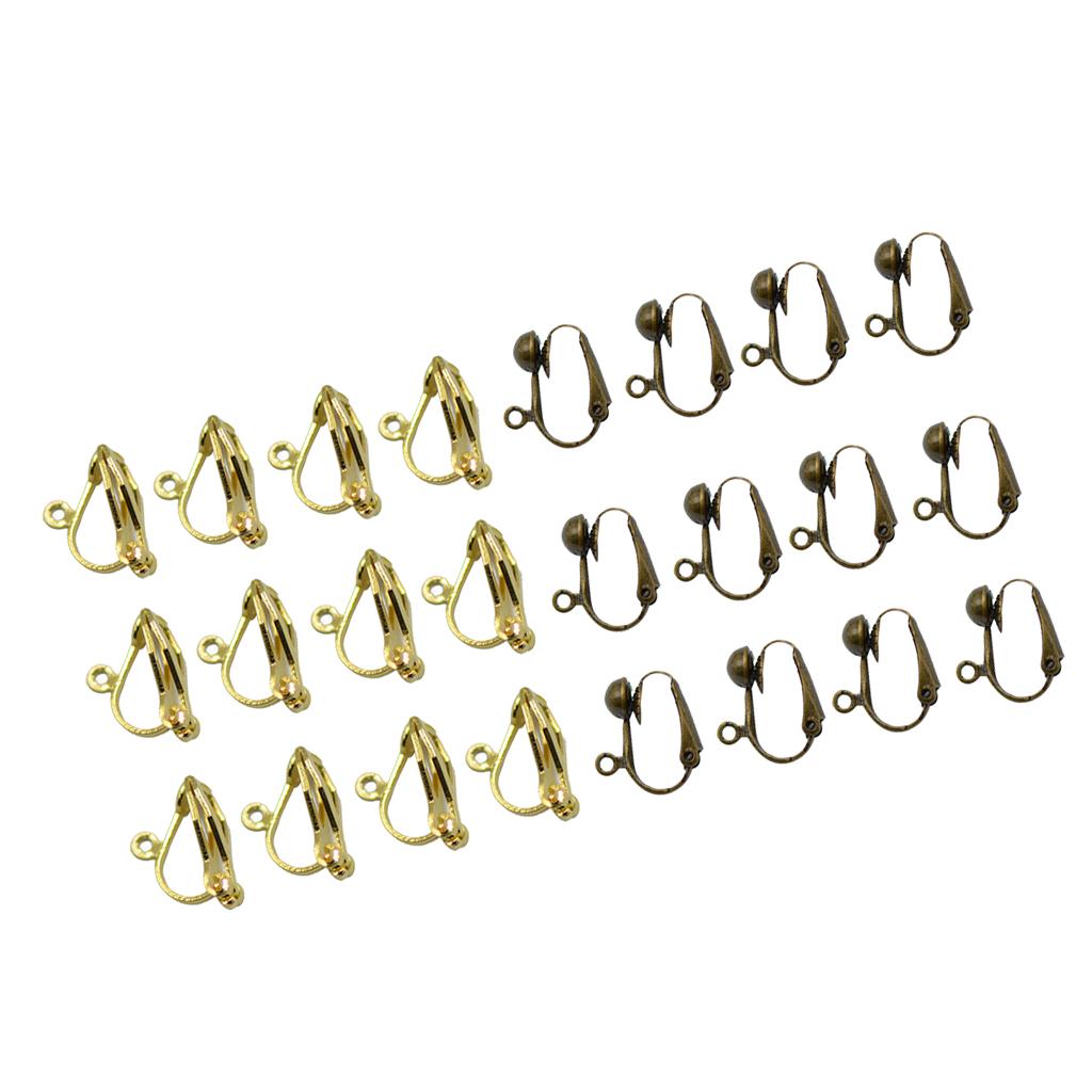 12 Pairs Clip On Earring Findings Hook Lever Back Hoop Earring DIY Accessory