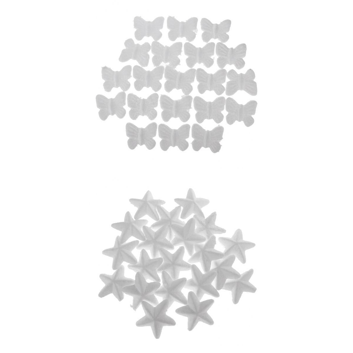 40pcs Butterfly Shaped Styrofoam Foam Ornaments for DIY Modelling Craft