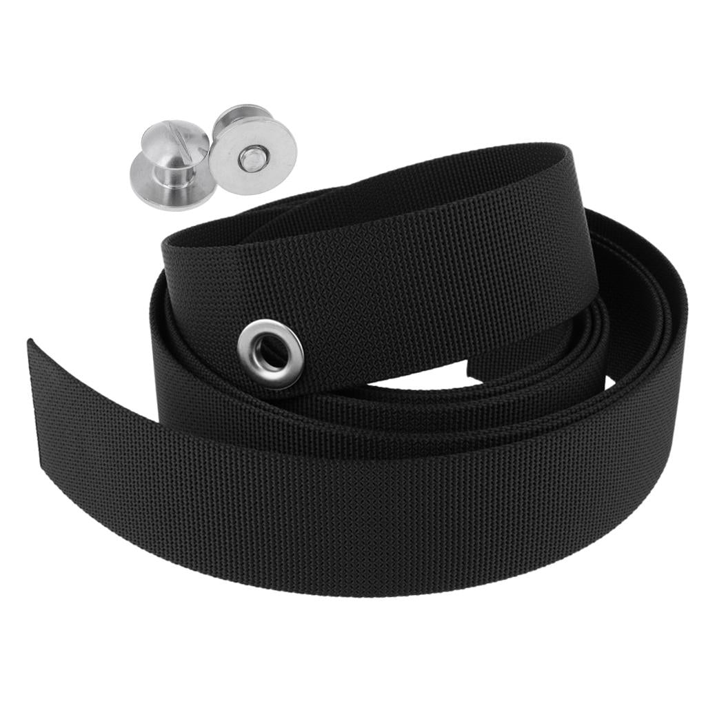 2 Pieces Book Screw & Webbing Strap for Dive Backplate Pad & BCD Attachment