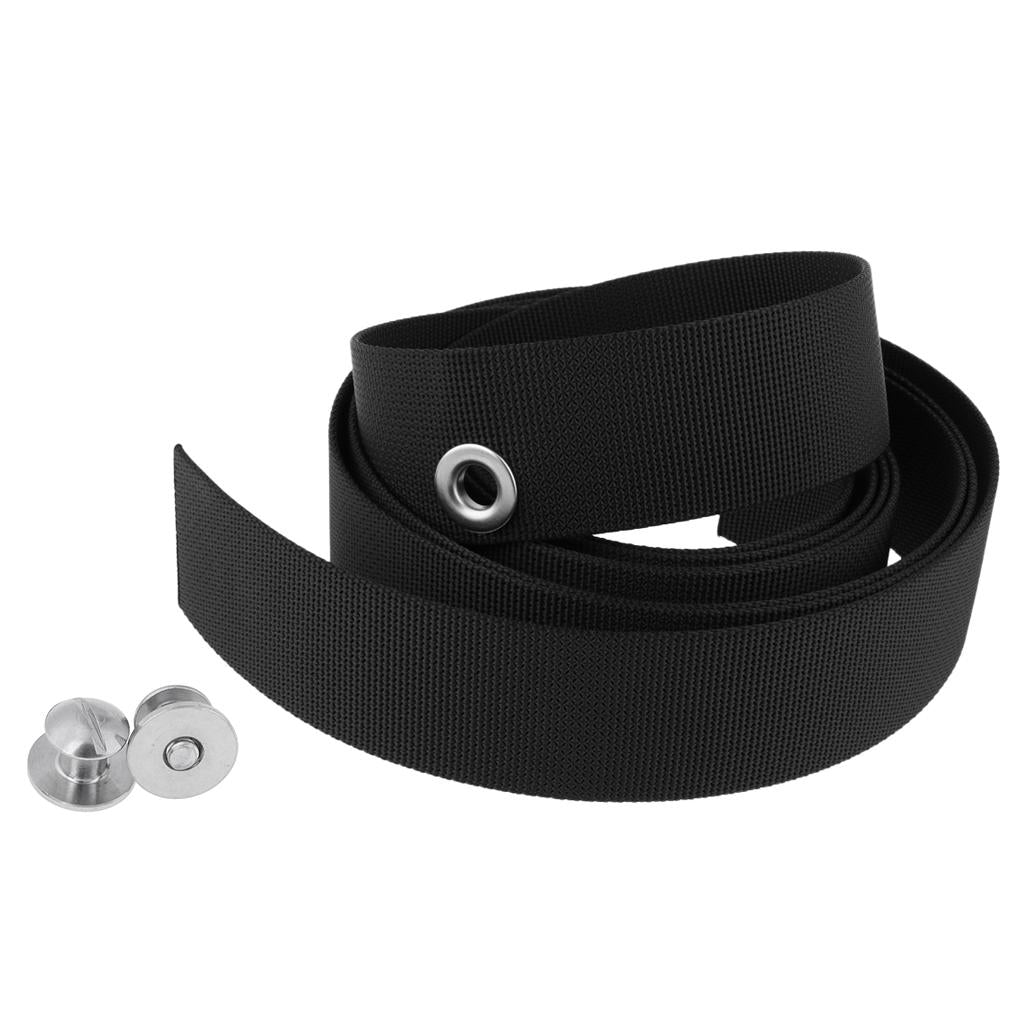2 Pieces Book Screw & Webbing Strap for Dive Backplate Pad & BCD Attachment