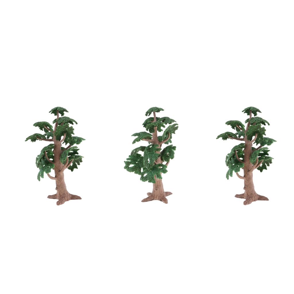 3Pieces 9.45in. Green Pine Tree Model Cypress for Landscape Diorama Scenery