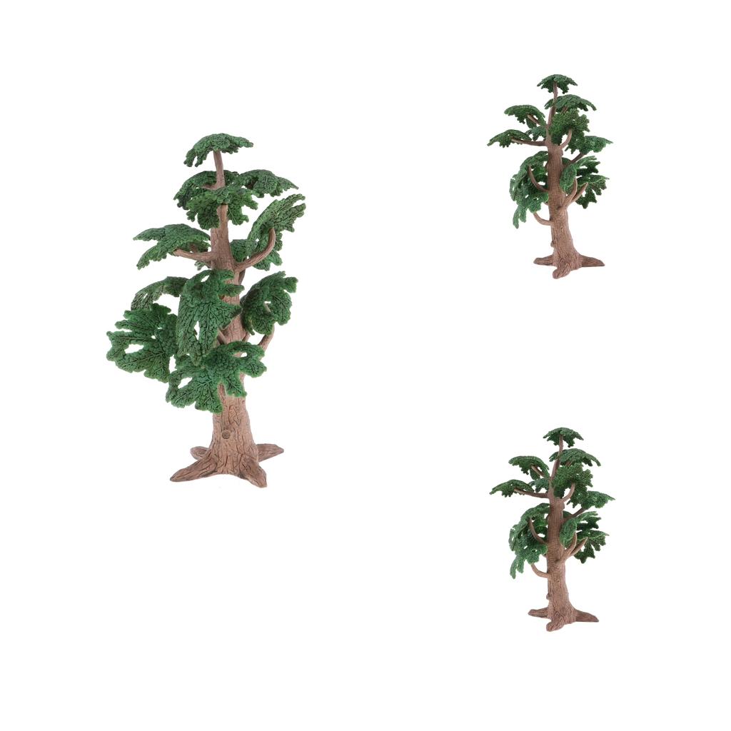 3Pieces 9.45in. Green Pine Tree Model Cypress for Landscape Diorama Scenery