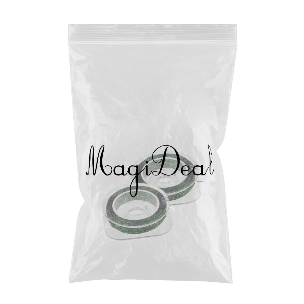 2pcs Metallic Bright Wrapping Fishing Line Rod Building Repairing Green