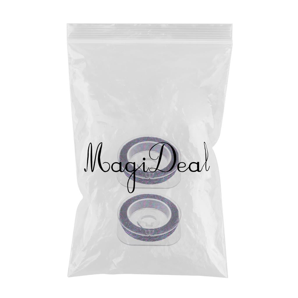 2pcs Metallic Bright Wrapping Fishing Line Rod Building Repairing Purple