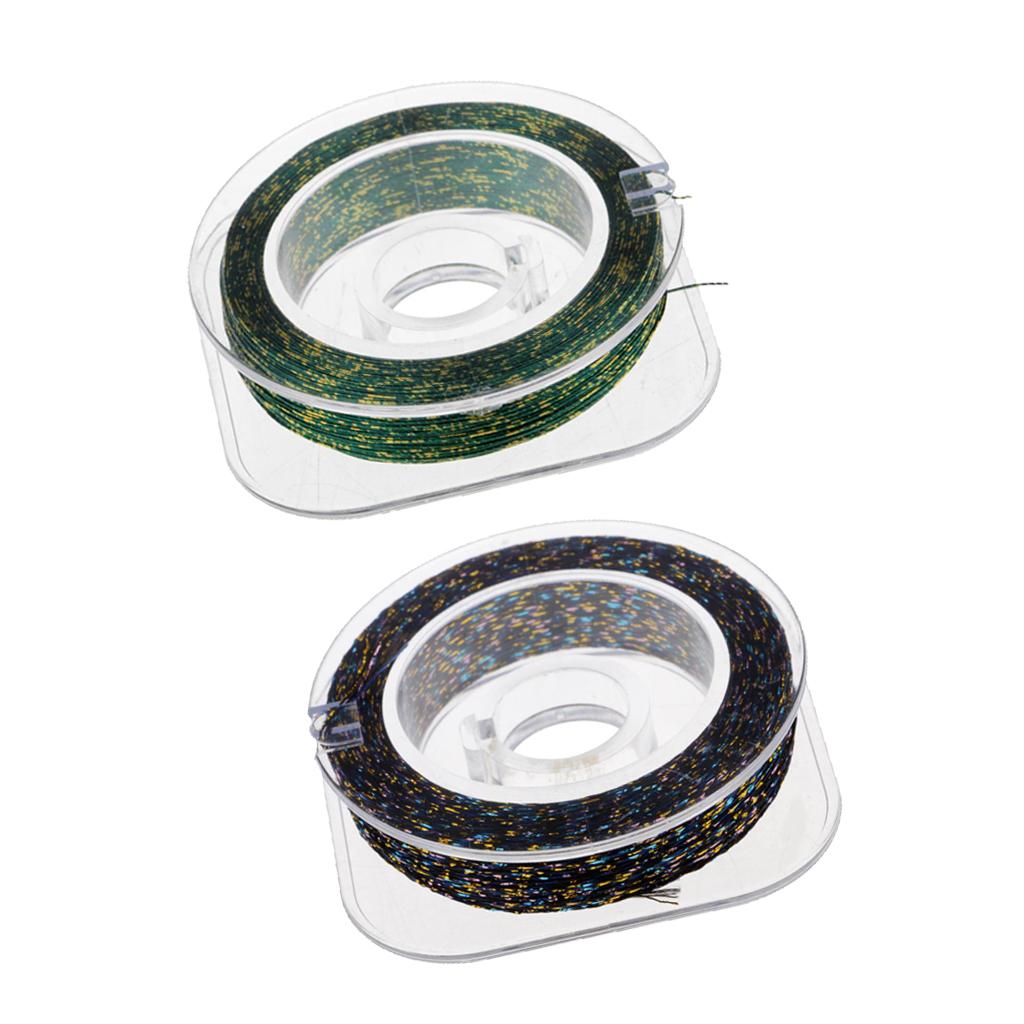 2pcs Metallic Guide Wrapping Fishing Line Thread Strong for Rod Building DIY