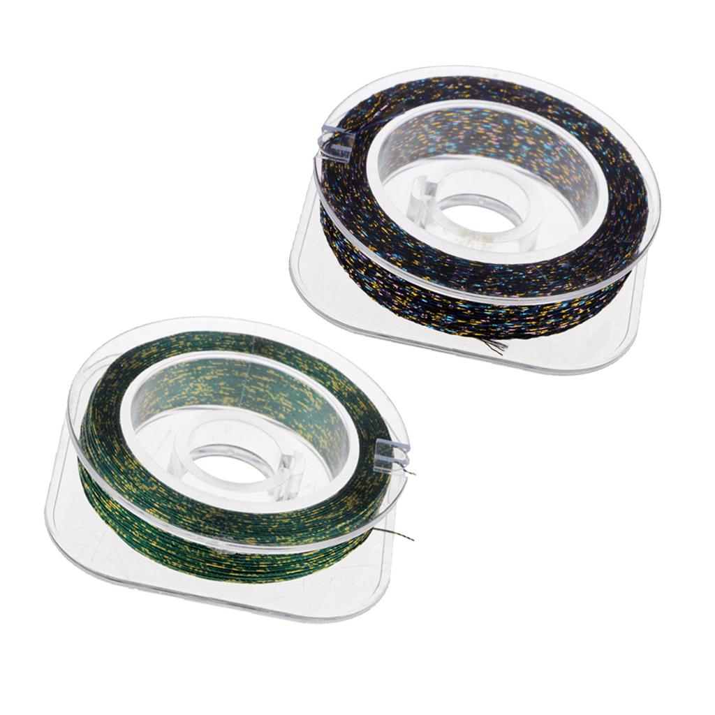 2pcs Metallic Guide Wrapping Fishing Line Thread Strong for Rod Building DIY
