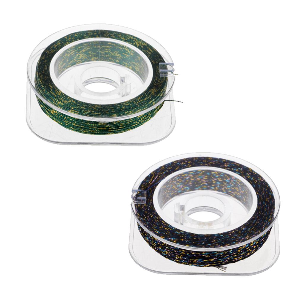 2pcs Metallic Guide Wrapping Fishing Line Thread Strong for Rod Building DIY