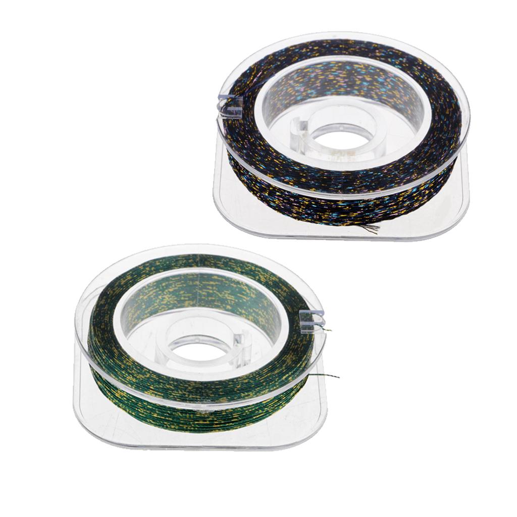 2pcs Metallic Guide Wrapping Fishing Line Thread Strong for Rod Building DIY