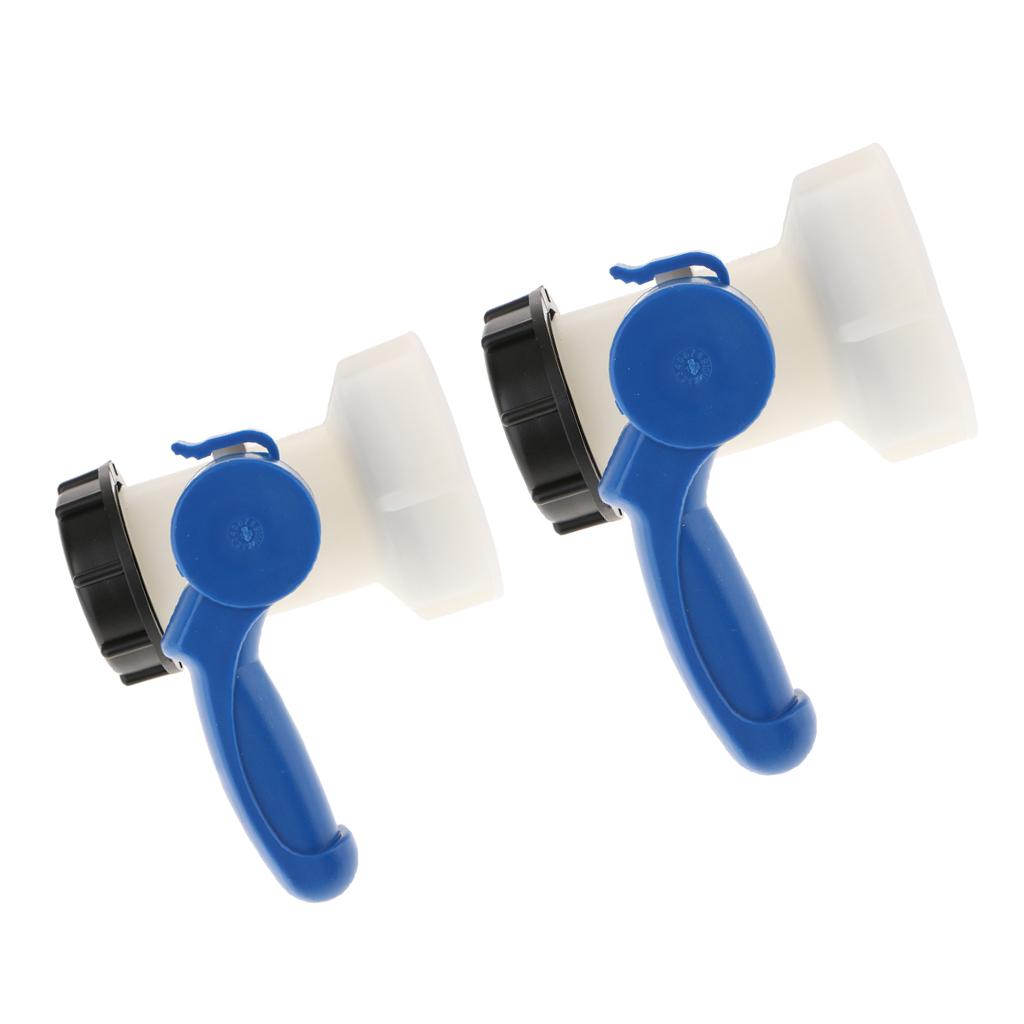 62mm+75mm Inlet 1000L IBC Tank Butterfly Valve Tap Water Adapter