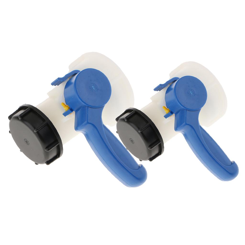 62mm+75mm Inlet 1000L IBC Tank Butterfly Valve Tap Water Adapter