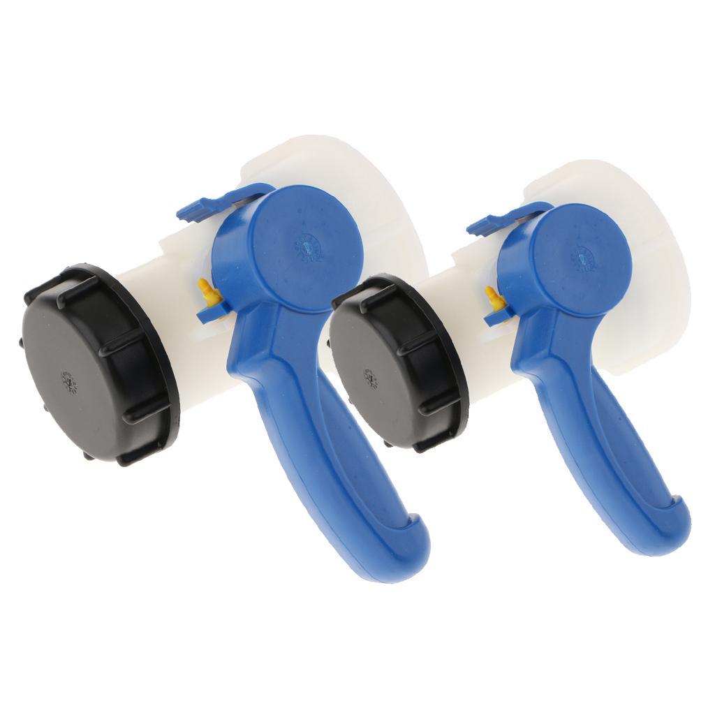 62mm+75mm Inlet 1000L IBC Tank Butterfly Valve Tap Water Adapter