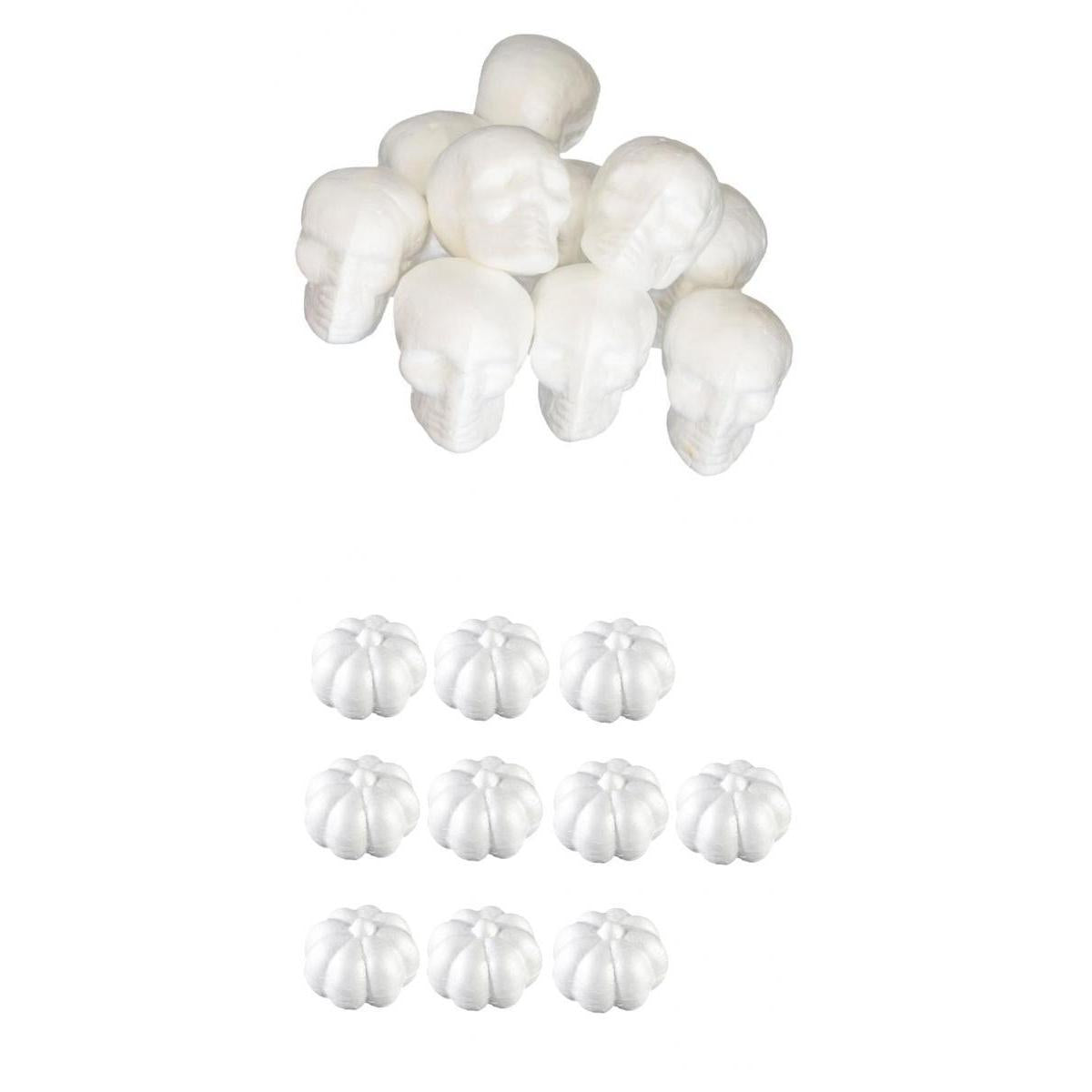 20 Pieces Halloween Pumpkin Skull Polystyrene Foam Ornaments DIY Materials