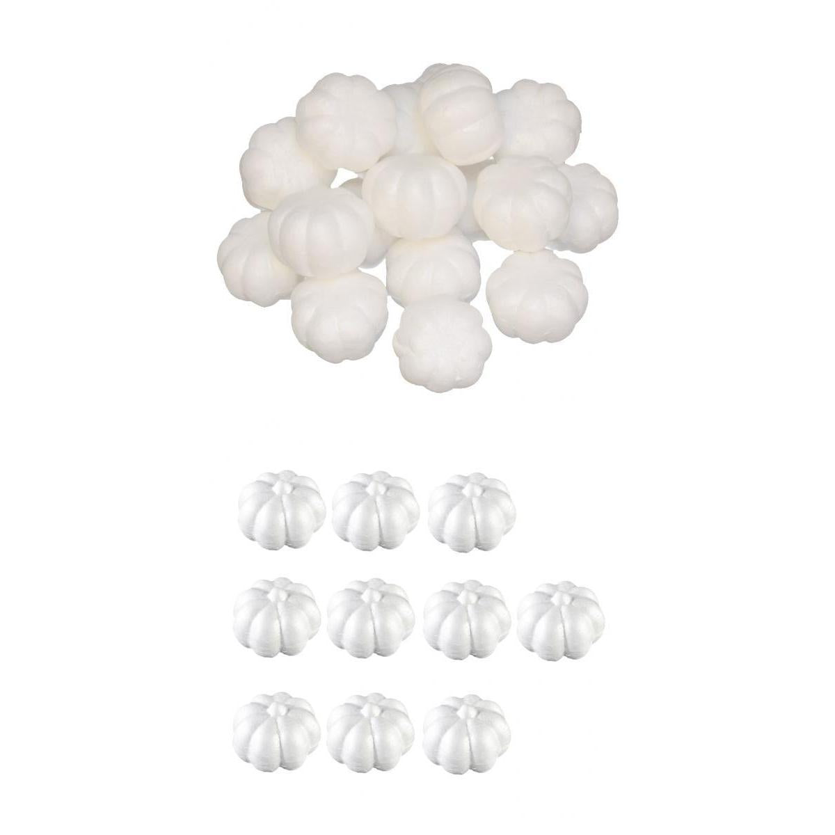 30 Pieces Assorted Halloween Pumpkin Polystyrene Foam Oraments DIY Materials