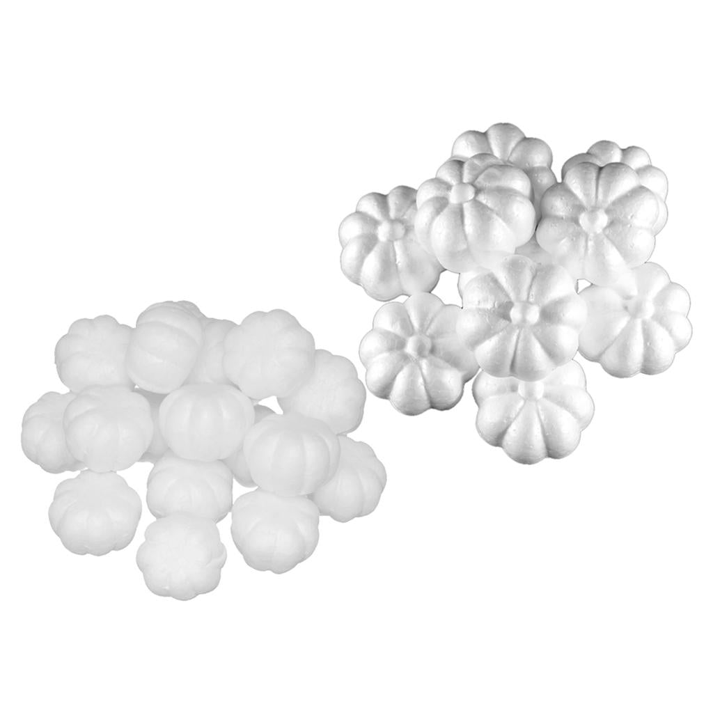 30 Pieces Assorted Halloween Pumpkin Polystyrene Foam Oraments DIY Materials