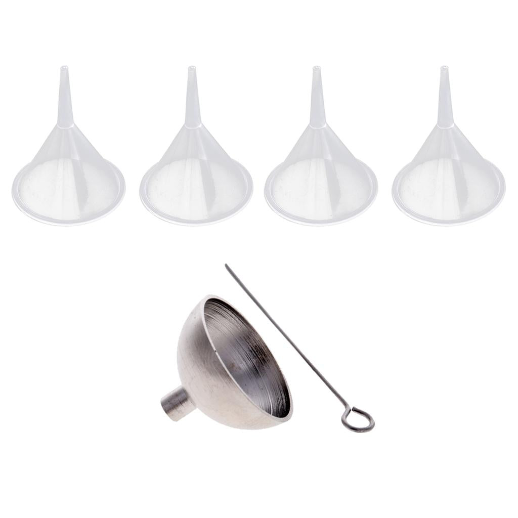 5pcs Stainless Steel & Plastic Mini Funnel Kit For Filling Urn Jewelry
