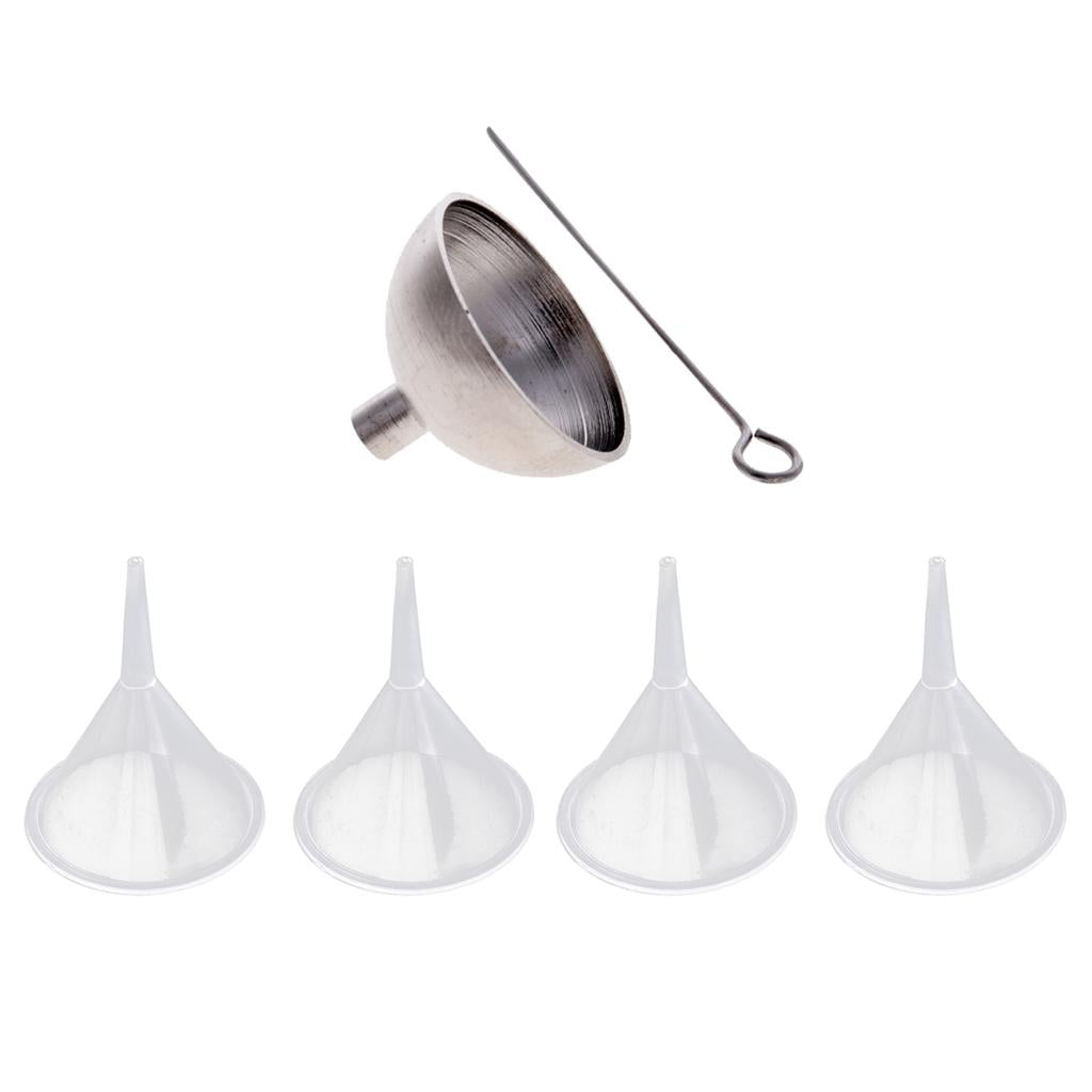 5pcs Stainless Steel & Plastic Mini Funnel Kit For Filling Urn Jewelry