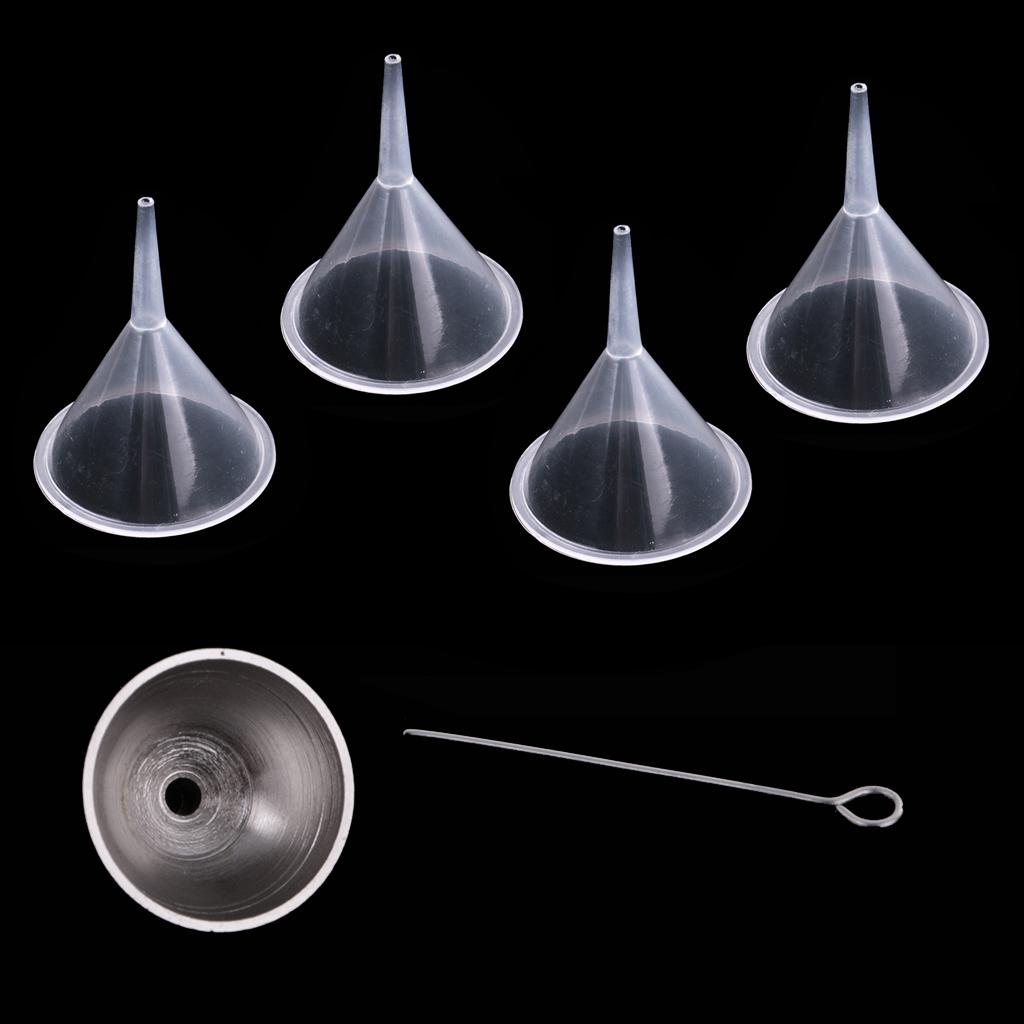 5pcs Stainless Steel & Plastic Mini Funnel Kit For Filling Urn Jewelry