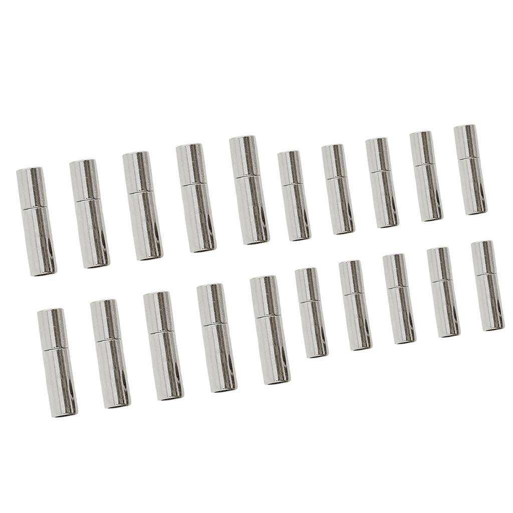 20 Sets 2mm 3mm Leather Bayonet Push Clasps Leather Cord Ends Jewelry DIY