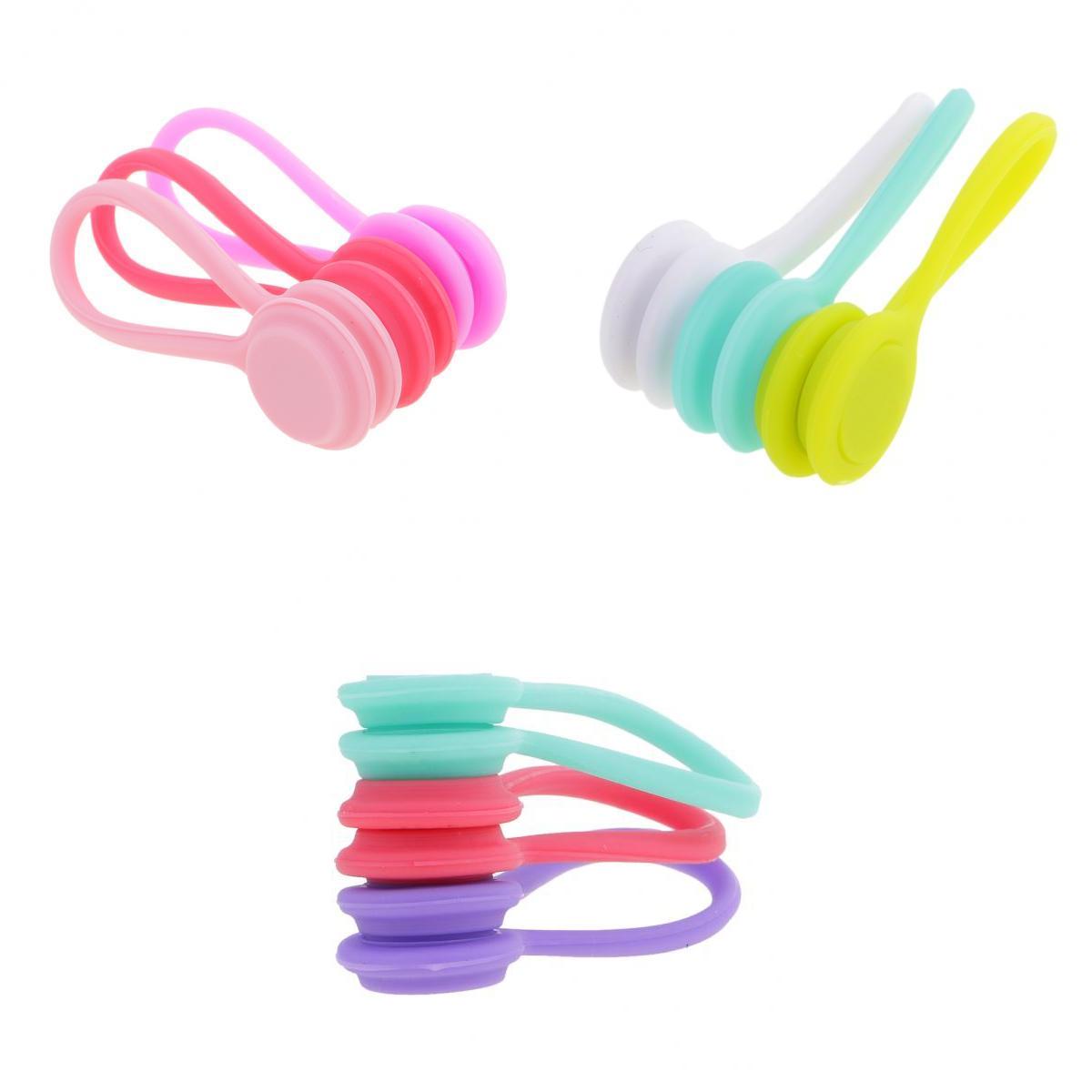 9Pieces Magnetic Earphone Cable Winders Wrap Corder Organzier String Tidy