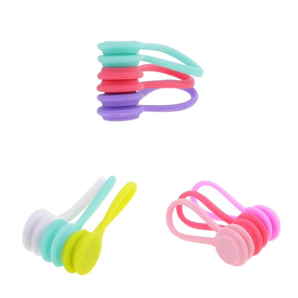 9Pieces Magnetic Earphone Cable Winders Wrap Corder Organzier String Tidy