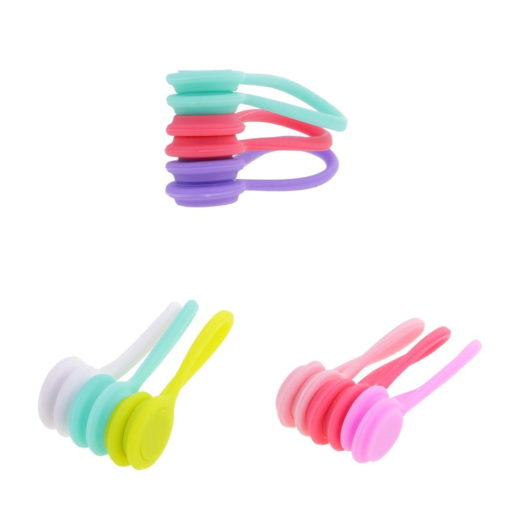 9Pieces Magnetic Earphone Cable Winders Wrap Corder Organzier String Tidy