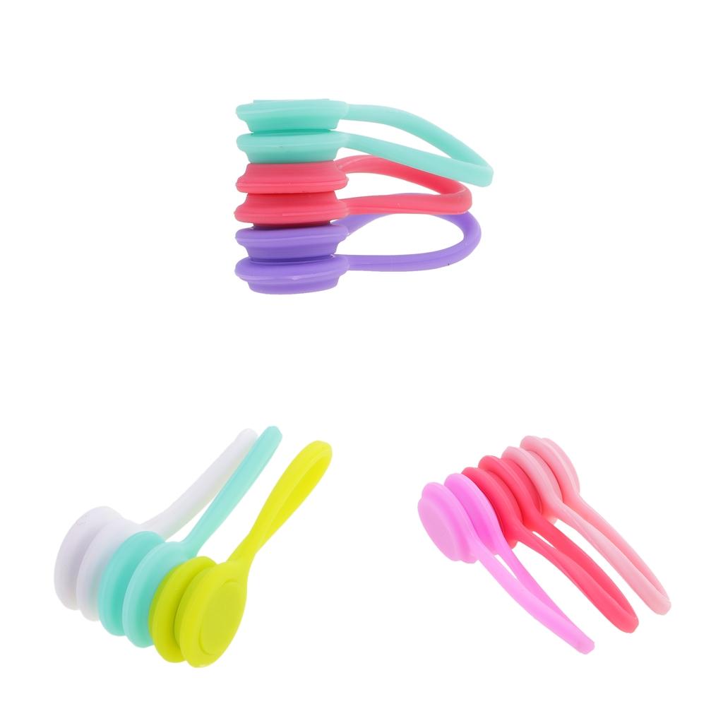 9Pieces Magnetic Earphone Cable Winders Wrap Corder Organzier String Tidy