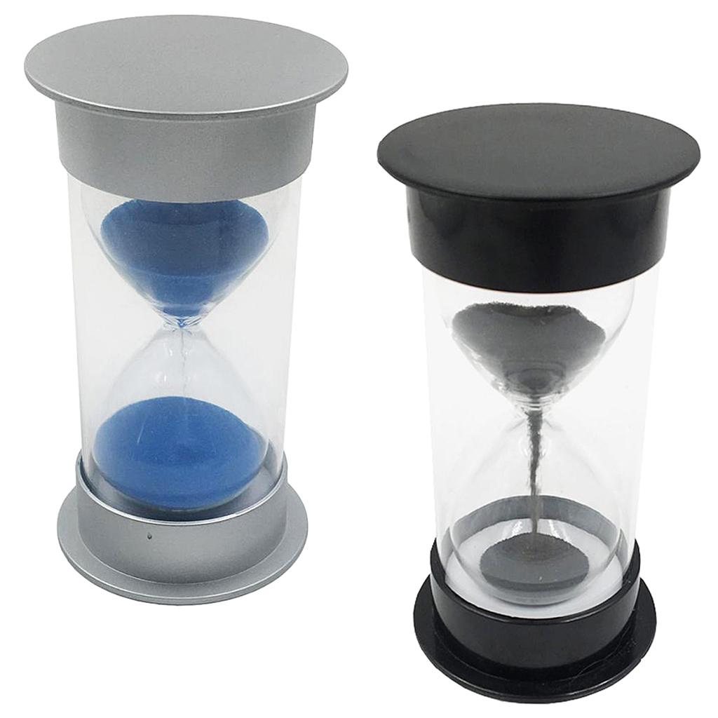 2x Square Wood 20/10 Sec Hourglass Timer Sand Clock Blue Kid Kitchen Tool