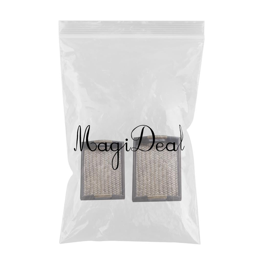 2x Wood Serving Bed Tray Handles Breakfast Tea Pan Carry Serving With Handle