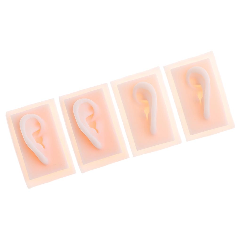 2 Pairs 1:1 Lifesize Silicone Human Acupuncture Ear Model Study Kit