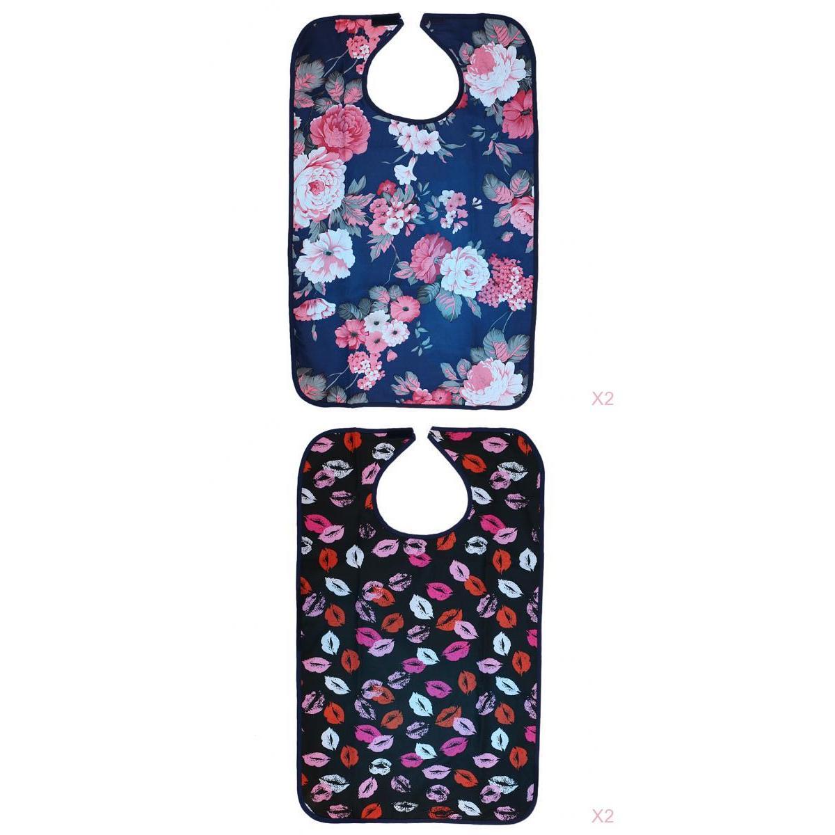 4 Pieces Waterproof Eating Bib Mealtime Cloth Protector Disability Aid Apron