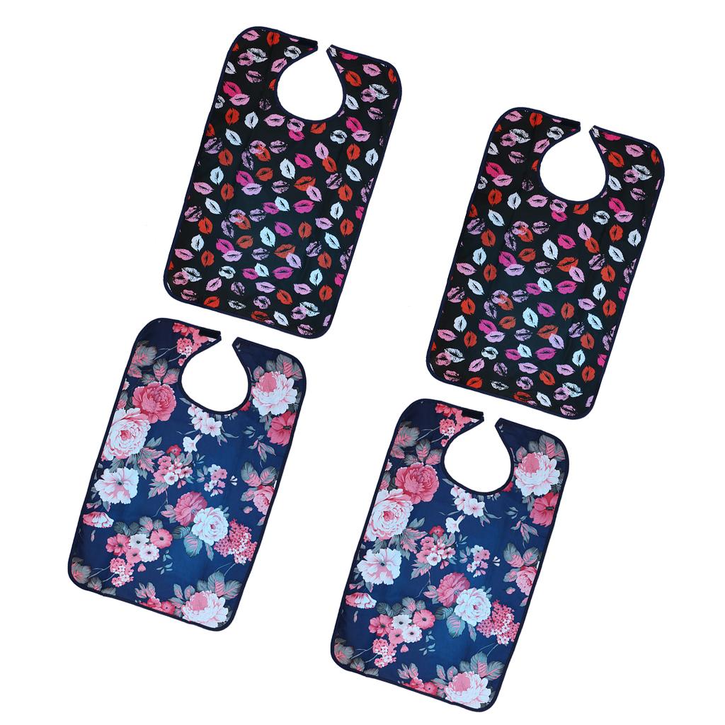4 Pieces Waterproof Eating Bib Mealtime Cloth Protector Disability Aid Apron