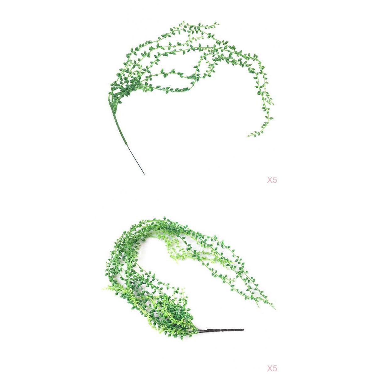 10x Artificial Flower String of Pearls Wall Hanging Succulent Plant 78+90cm