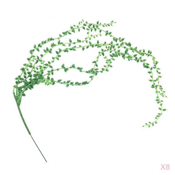 8x Artificial Flower String of Pearls Wall Hanging Succulents Plants 78cm