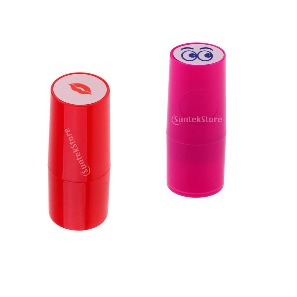 2pcs Colorfast Quick-dry Golf Ball Stamp Stamper Impression Seal Lips+Eyes