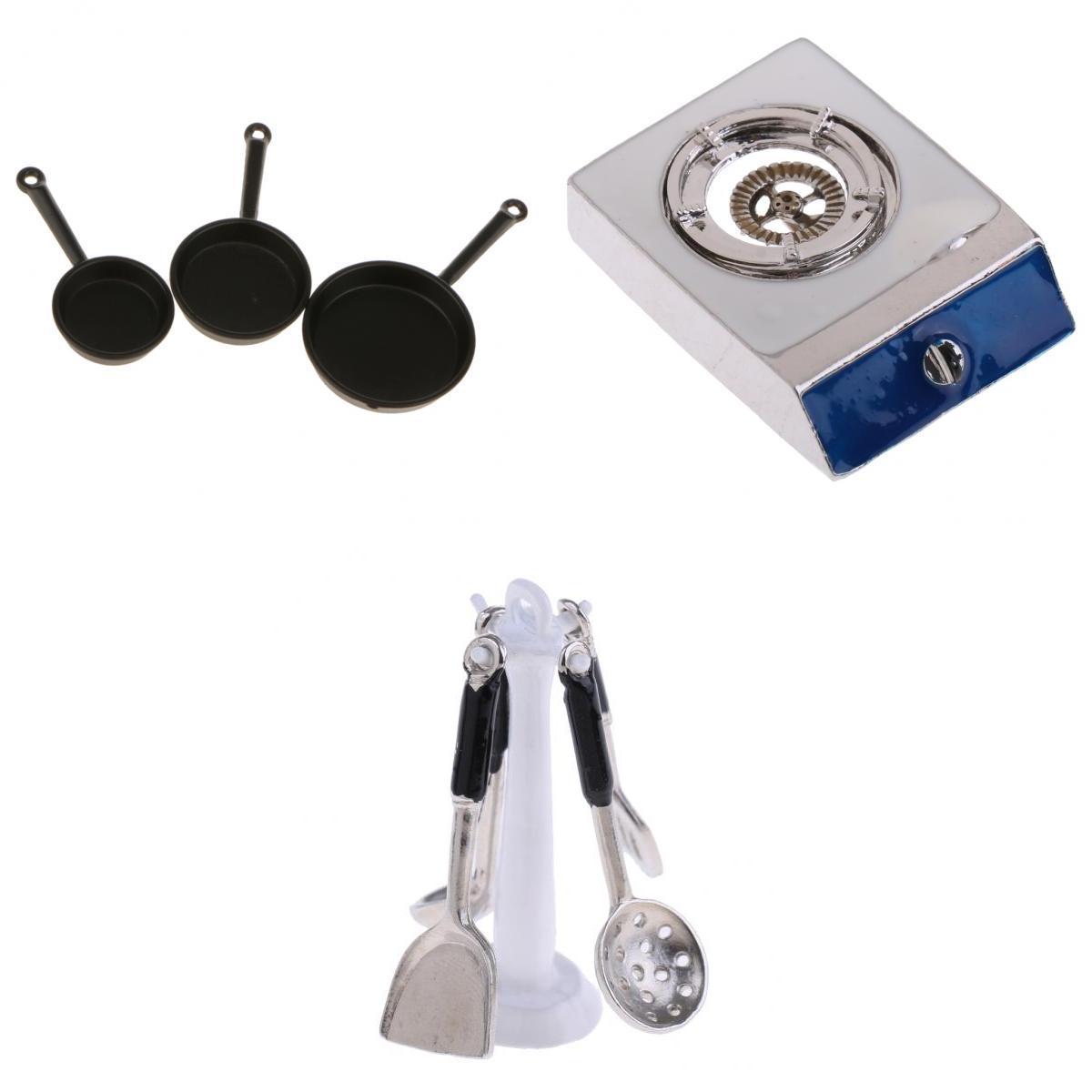 1:12 Dollhouse Miniature Kitchen Utensils Metal Cookware Furniture Accessory