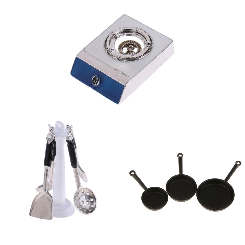 1:12 Dollhouse Miniature Kitchen Utensils Metal Cookware Furniture Accessory