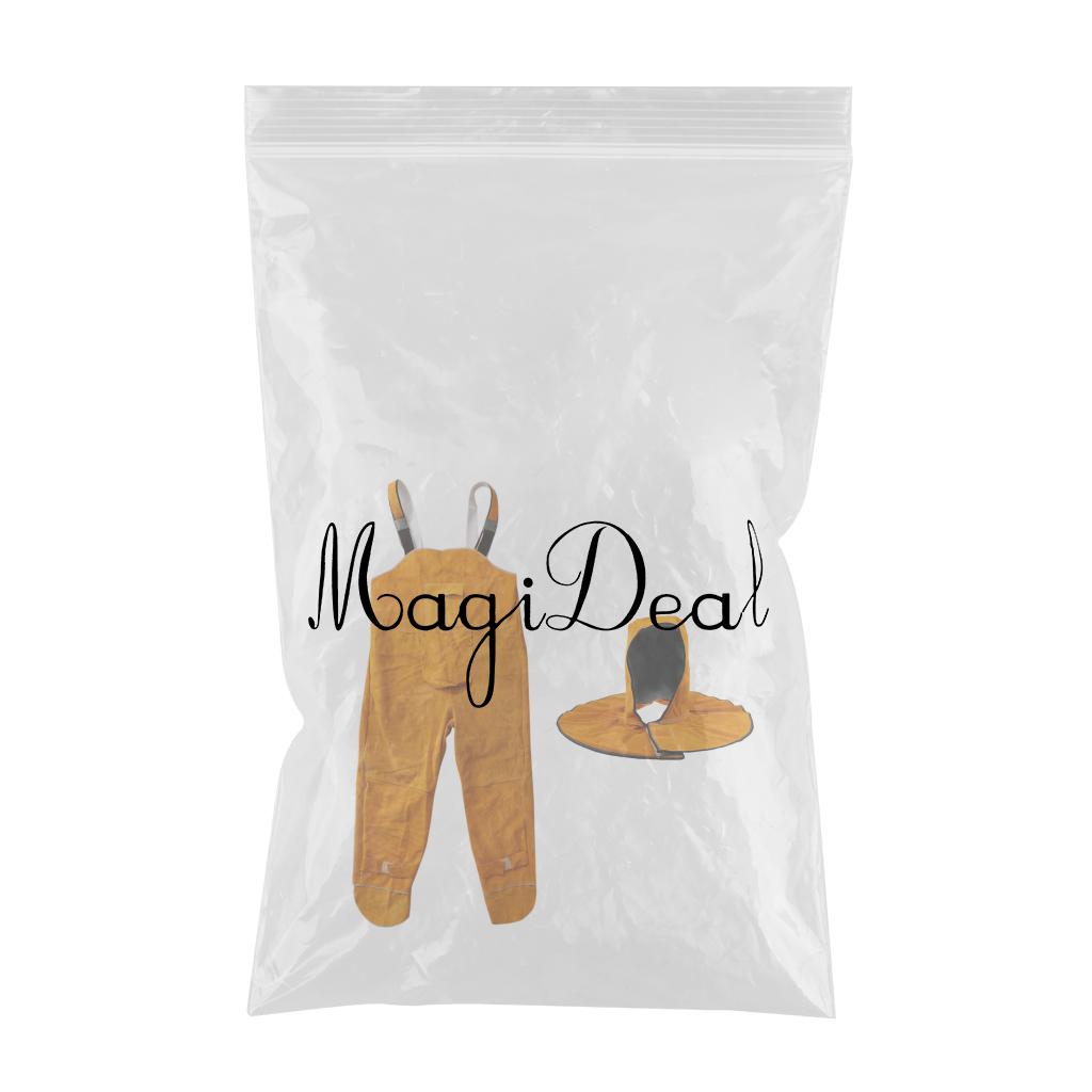 Cowhide Welding Overalls Hood for Men Heat-resistant Flame-resistnat
