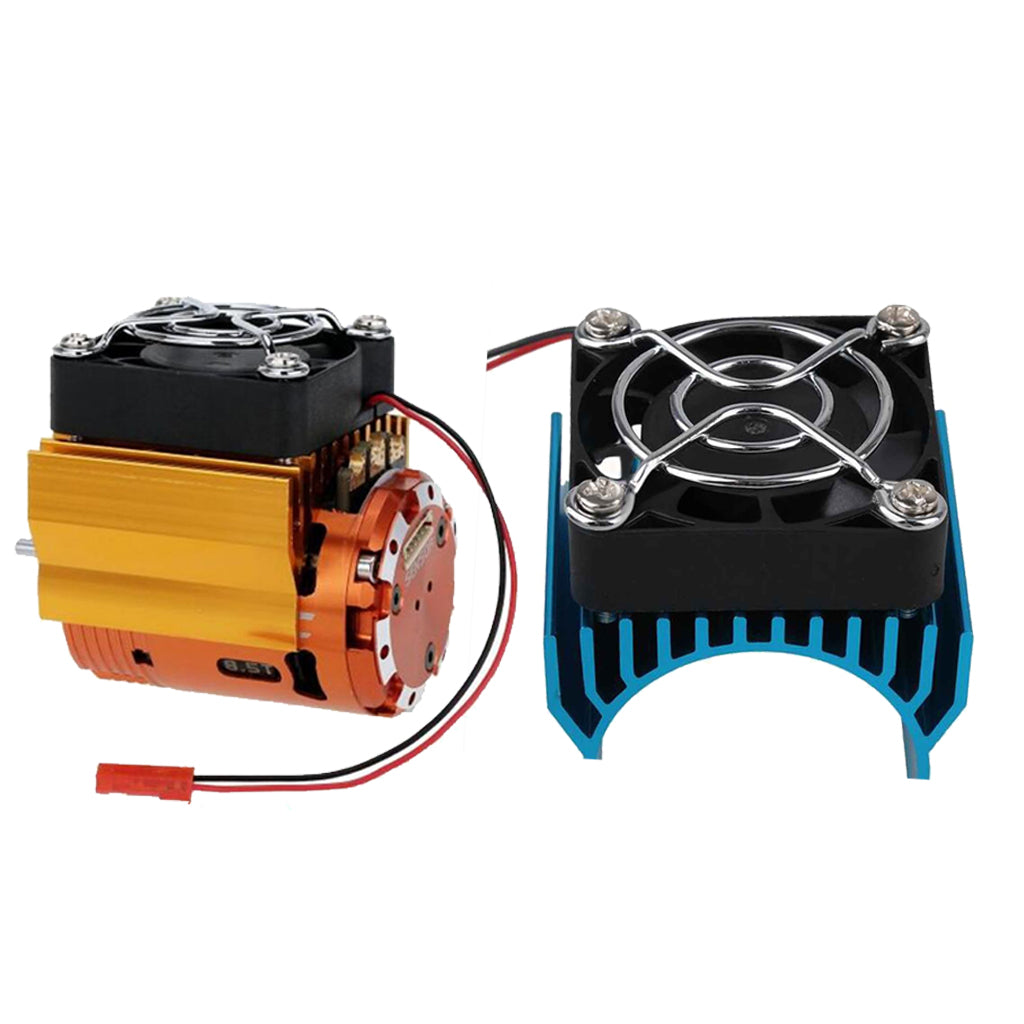 540/550 Motor Heat Sink with 40mm Fan Cooling for RC 1:10 Car Pack of 2