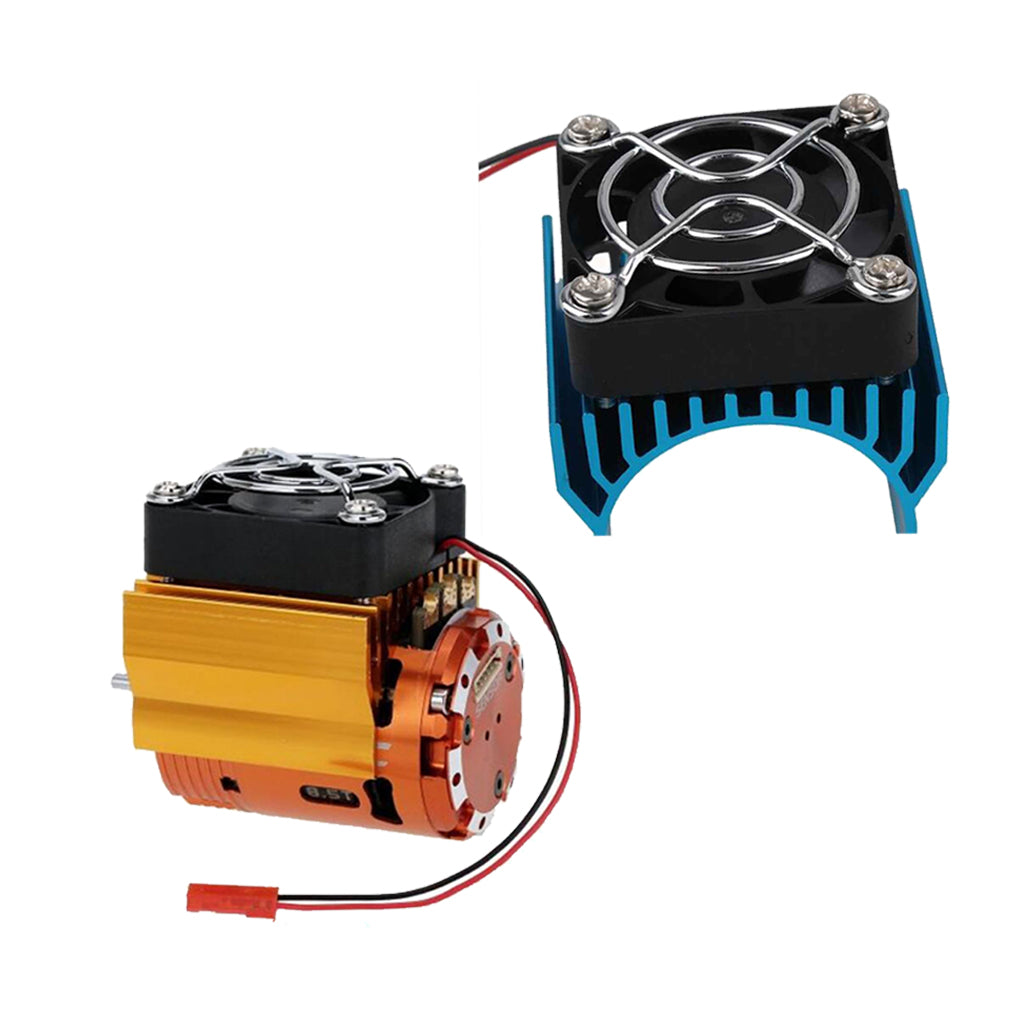 540/550 Motor Heat Sink with 40mm Fan Cooling for RC 1:10 Car Pack of 2
