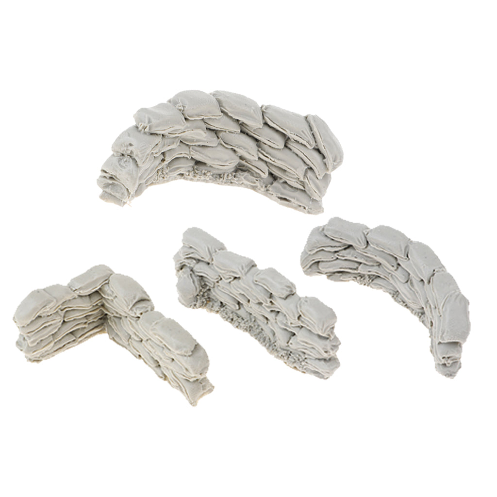 4Pcs 1/35 Resin Soldier Scenario Accessories Sandbag Walls Combination Kit