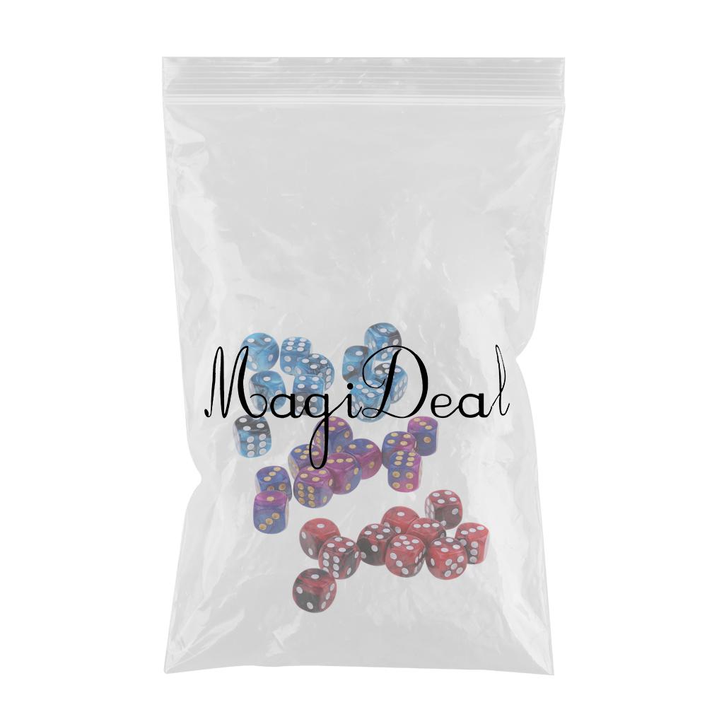 30x Six Sided D6 Dice Dotted Die Square For Dungeons and Dragons Props Gift