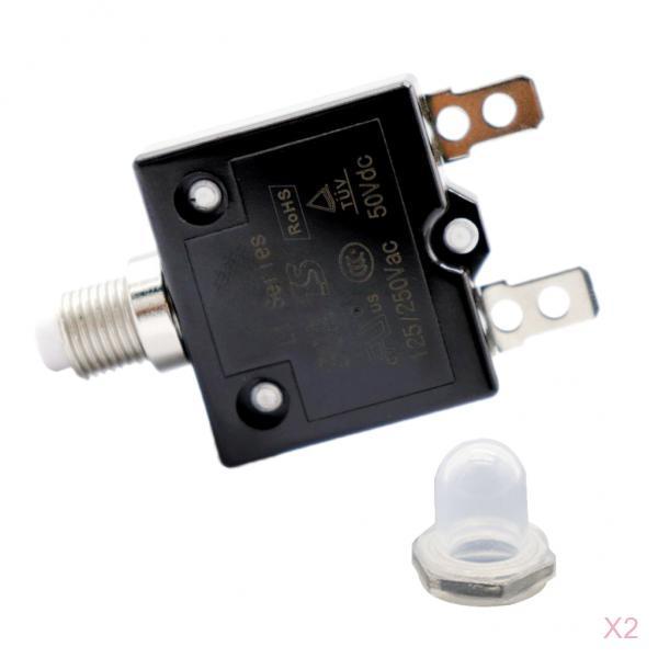 2pcs 30A Circuit Breaker Overload Protector Switch Fuse Resettable 125/250V