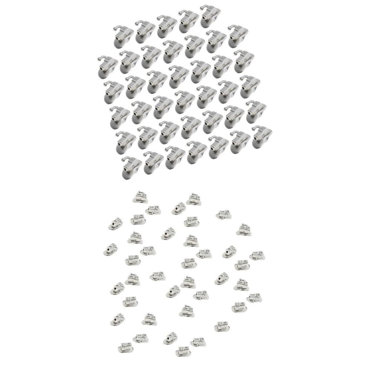80pcs Stainless Steel Roth Second Molar 2nd & First 1st Buccal Tube Pack